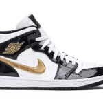 Air Jordan 1 Mid Patent 'Black Gold' Replica