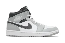 Air Jordan 1 Mid 'Light Smoke Grey' Replica