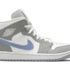 Wmns Air Jordan 1 Mid 'Wolf Grey Aluminum' Replica