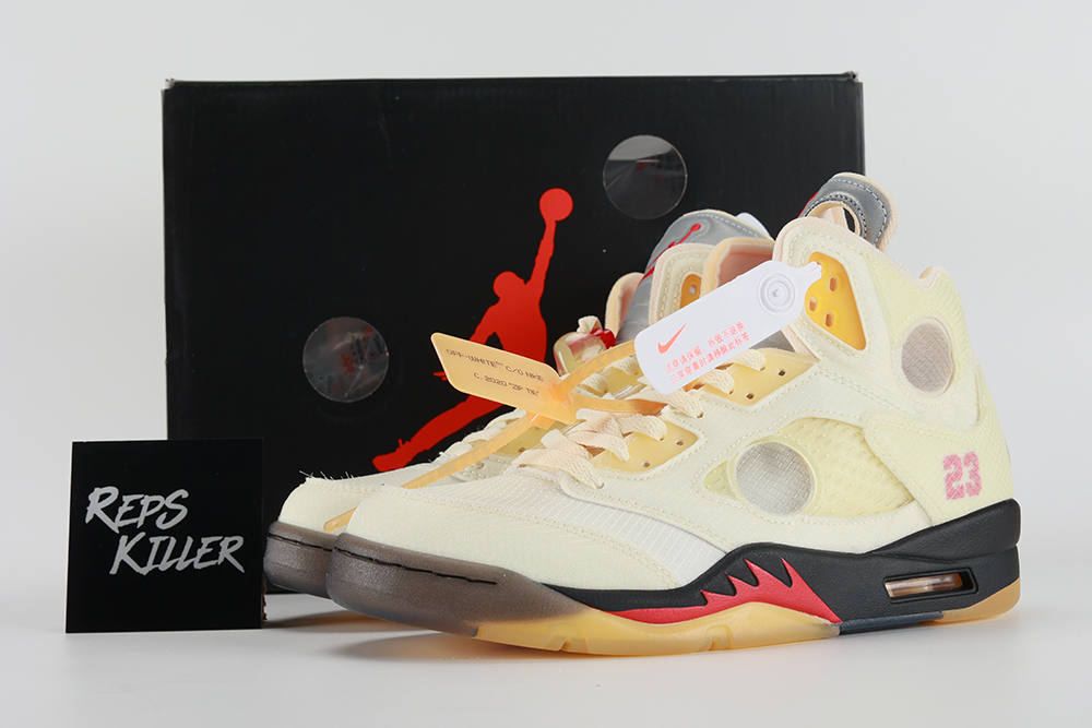 Off-White x Air Jordan 5 SP 'Sail' Replica