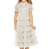 Kids' Embroidered Tiered Tulle Dress