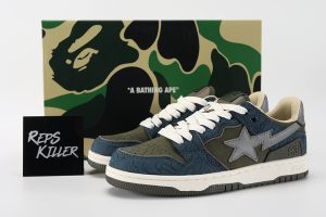 Bape Sk8 Sta 'Army Green Dark Blue'