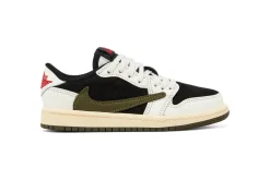 Travis Scott x Air Jordan 1 Low OG PS 'Olive' (child)Replica