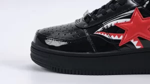 Bapesta Low M1 'Shark Face-Black Red' Replica