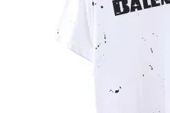 Splash Ink Letter Print Destroyed Short Sleeve