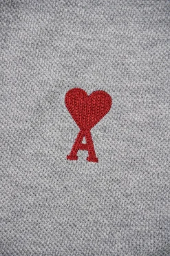 AMI Heart Logo-Embroidered Polo