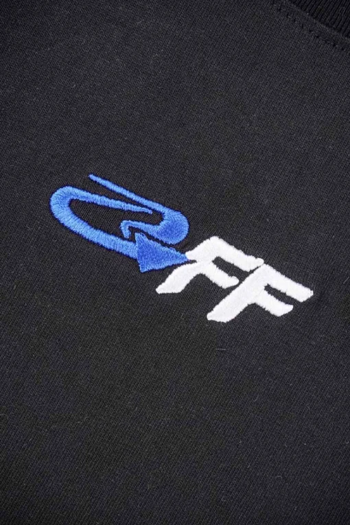 Off-White Blue Arrow Letter Embroidery T-Shirt