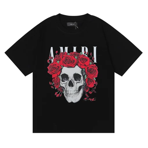 Amiri Rose Dead Skull Print T-Shirt