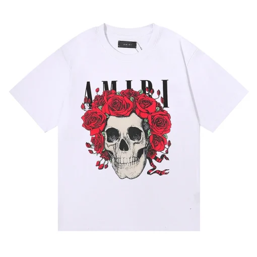 Amiri Rose Dead Skull Print T-Shirt