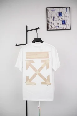 Off-White Yellow Rubber Arrow Print T-Shirt