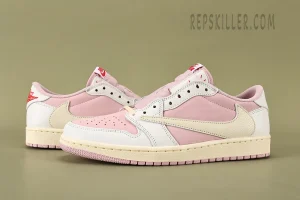 Travis Scott Air Jordan 1 Low “White Pink” Reps