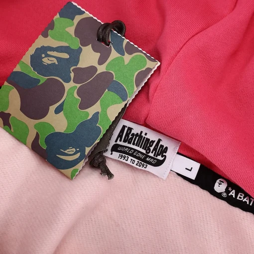 BAPE Camo Shark Full Zip Hoodie Pink