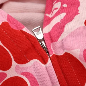 BAPE Camo Shark Full Zip Hoodie Pink