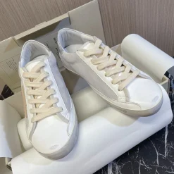 GG Super-Star leather White & Silver Heel Sneakers Reps Killer