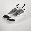 Lanvin Leather Curb Sneaker White