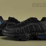 N1ke Air Max 95 Black Laser Blue